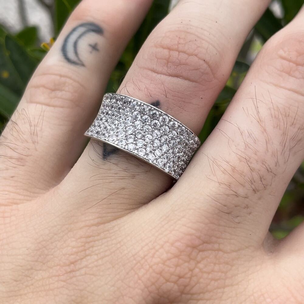 Sterling 925 Pave CZ Band Ring